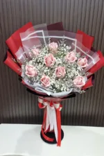 ช่อแบงค์ร้อยพับดอกกุหลาบ