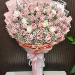 ช่อแบงค์พับดอกกุหลาบ