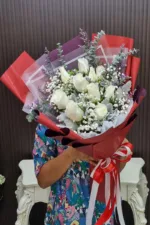 ช่อดอกกุหลาบขาว-WR1001 - Image 2