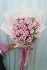 ช่อดอกกุหลาบสีชมพู-PR1001 - Image 2