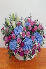 กระเช้าดอกไม้สีม่วง-BV1001 - Image 2