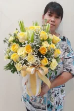 แจกันดอกไม้สดสีเหลือง-VF1001 - Image 4