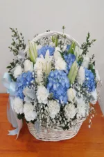 กระเช้าดอกไม้สีฟ้า-BB1004 - Image 3