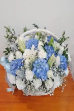 กระเช้าดอกไม้สีฟ้า-BB1004 - Image 2