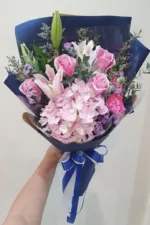 ช่อดอกไม้สดสีชมพู-PF1011 - Image 4