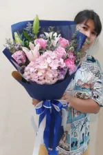 ช่อดอกไม้สดสีชมพู-PF1011 - Image 2