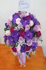 แจกันดอกไม้สดสีม่วง-VF1008 - Image 3