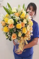 แจกันดอกไม้สดสีเหลือง-VF1009 - Image 4