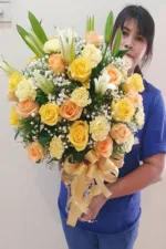 แจกันดอกไม้สดสีเหลือง-VF1009 - Image 3