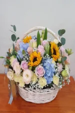 กระเช้าดอกไม้สีสดใส-YB1003 - Image 4