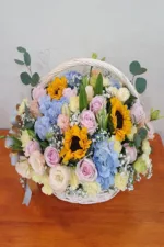 กระเช้าดอกไม้สีสดใส-YB1003 - Image 3