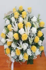 กระเช้าดอกไม้สีเหลือง-YB1002 - Image 2