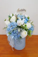 แจกันดอกไม้ประดิษฐ์สีฟ้า-AL1003 - Image 3