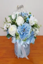 แจกันดอกไม้ประดิษฐ์สีฟ้า-AL1003 - Image 2