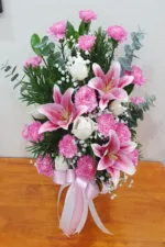 แจกันดอกไม้สดสีชมพู-VF1012 - Image 2