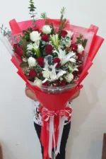 ช่อดอกไม้สดสีแดง-LF1001 - Image 2