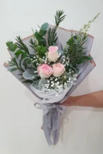 ช่อดอกกุหลาบชมพู-LR1001 - Image 2