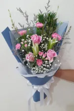 ช่อดอกไม้สดสีชมพู-PF1003 - Image 3