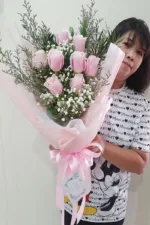 ช่อดอกกุหลาบสีชมพู-PR1002 - Image 2