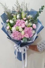 ช่อดอกไม้สดสีชมพู-PF1004 - Image 2