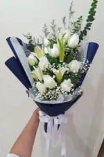 ช่อดอกไม้สดสีขาว-FW1003 - Image 3