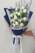 ช่อดอกไม้สดสีขาว-FW1003 - Image 2