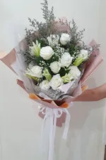 ช่อดอกไม้สดสีขาว-FW1004 - Image 3