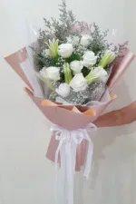 ช่อดอกไม้สดสีขาว-FW1004 - Image 2