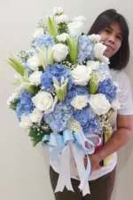 แจกันดอกไม้สดสีฟ้า-VF1014 - Image 3