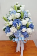 แจกันดอกไม้สดสีฟ้า-VF1014 - Image 2