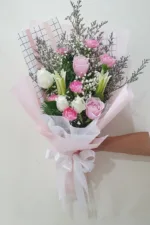 ช่อดอกไม้สดสีชมพู-PF1005 - Image 2