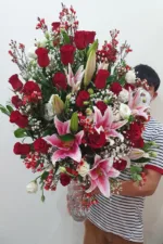 แจกันดอกไม้สดสีแดง-VF1005 - Image 4