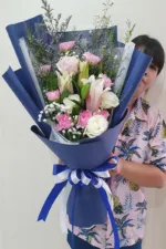 ช่อดอกไม้สดสีชมพู-PF1010 - Image 2