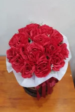 แจกันดอกไม้ประดิษฐ์สีแดง-AL1002 - Image 2