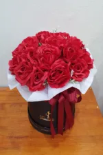 แจกันดอกไม้ประดิษฐ์สีแดง-AL1002 - Image 3