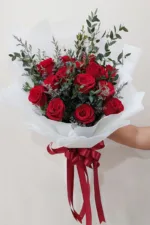 ช่อดอกกุหลาบแดง14ดอก