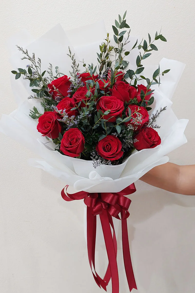 ช่อดอกกุหลาบแดง14ดอก ช่อดอกกุหลาบแดง14ดอก