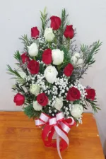 แจกันดอกไม้สดสีแดง-VF1011 - Image 2