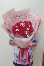 ช่อเรียงแบงค์ในช่อดอกไม้