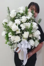 แจกันดอกไม้สดสีขาว-VF1016 - Image 2