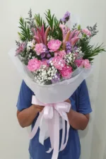 ช่อดอกไม้สดสีชมพู-PF1007 - Image 3