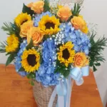 แจกันดอกไม้สด ดอกทานตะวัน