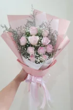 ช่อดอกกุหลาบสีชมพู-PR1004 - Image 2