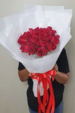 ช่อดอกกุหลาบแดง26ดอก