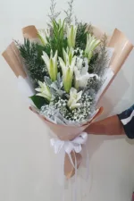 ช่อดอกลิลลี่ขาว10ดอก