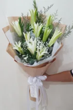 ช่อดอกลิลลี่ขาว10ดอก