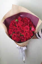 ช่อดอกกุหลาบแดง30ดอก