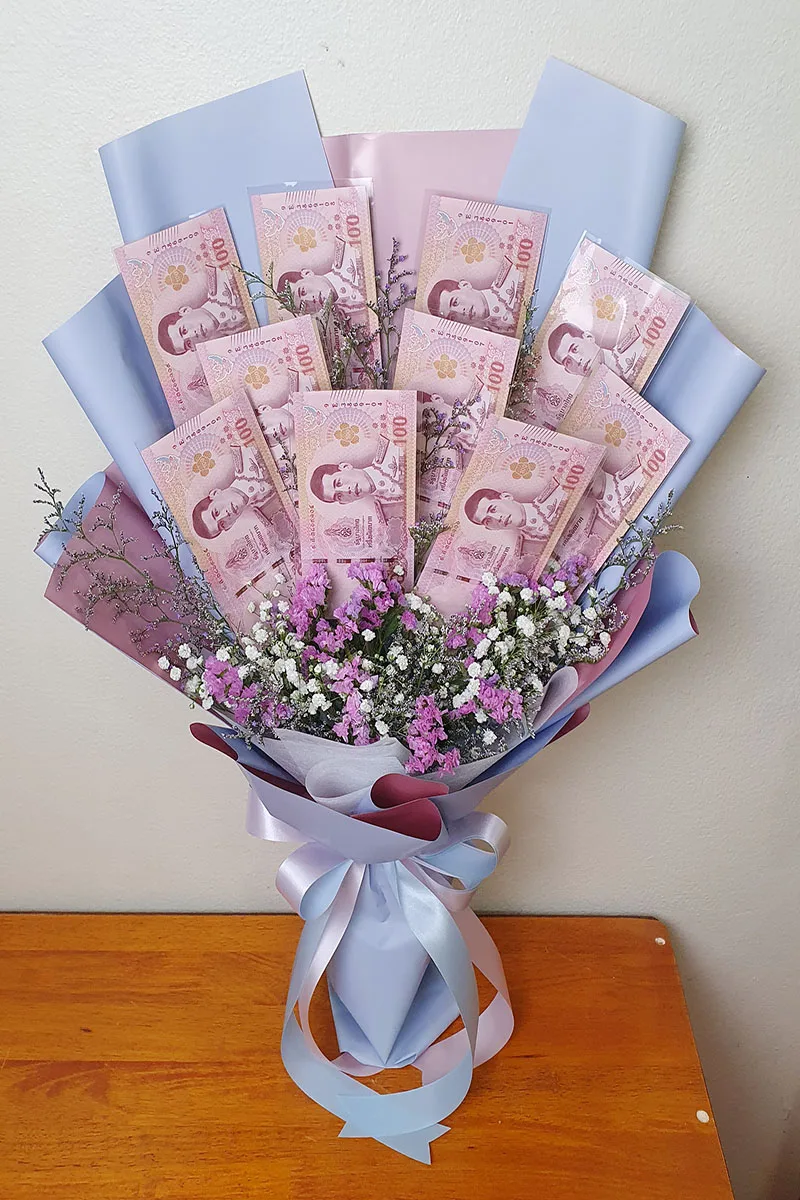 ช่อแบงค์ร้อยเรียง10 ใบ