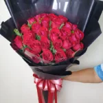 ช่อดอกกุหลาบแดง30ดอก