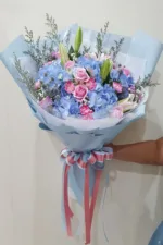 ช่อดอกไม้สดสีฟ้า-BF1007 - Image 3